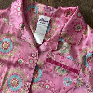 The Cheetah‎ Girls VTG Girls Pink Floral Satin Button-Up Top Size 7 Disney/Y2K